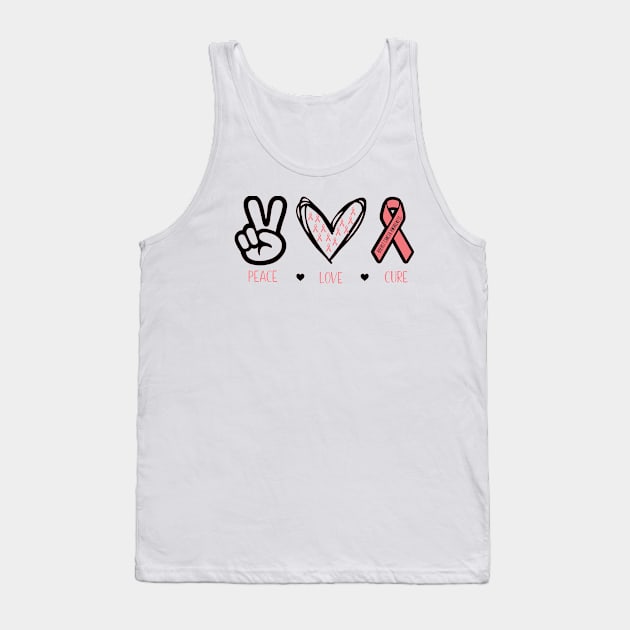 Peace, Love, Cure Tank Top by Cargoprints